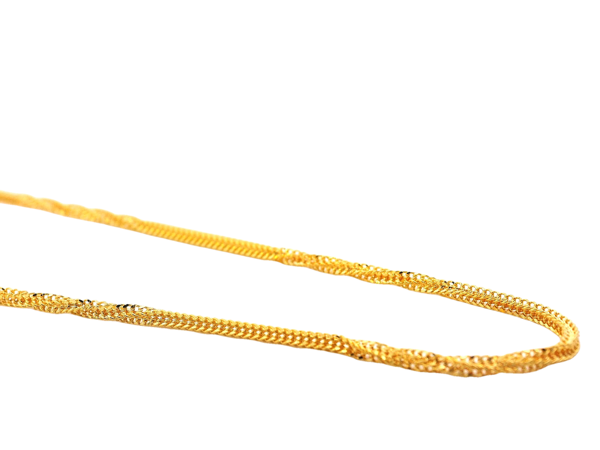 22K Yellow Gold Sleek Chain – 17 Inches