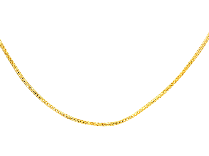 22K Yellow Gold Sleek Chain – 18 Inches