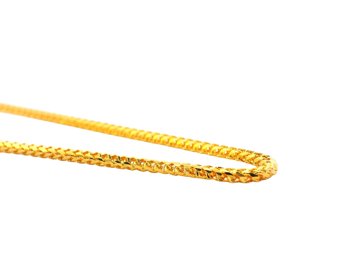 22K Yellow Gold Sleek Chain – 18 Inches
