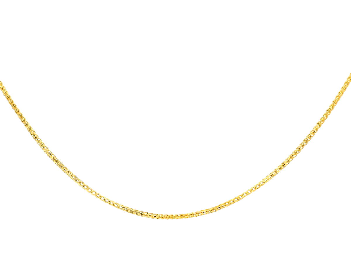 22K Yellow Gold Sleek Chain – 20 Inches