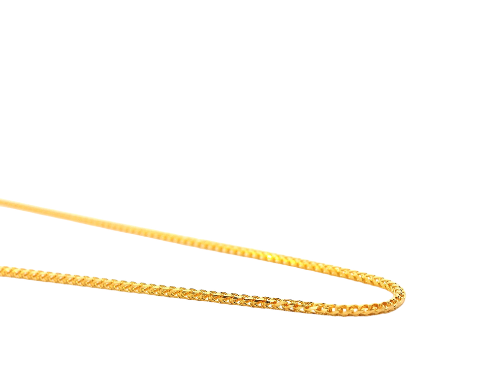 22K Yellow Gold Sleek Chain – 20 Inches