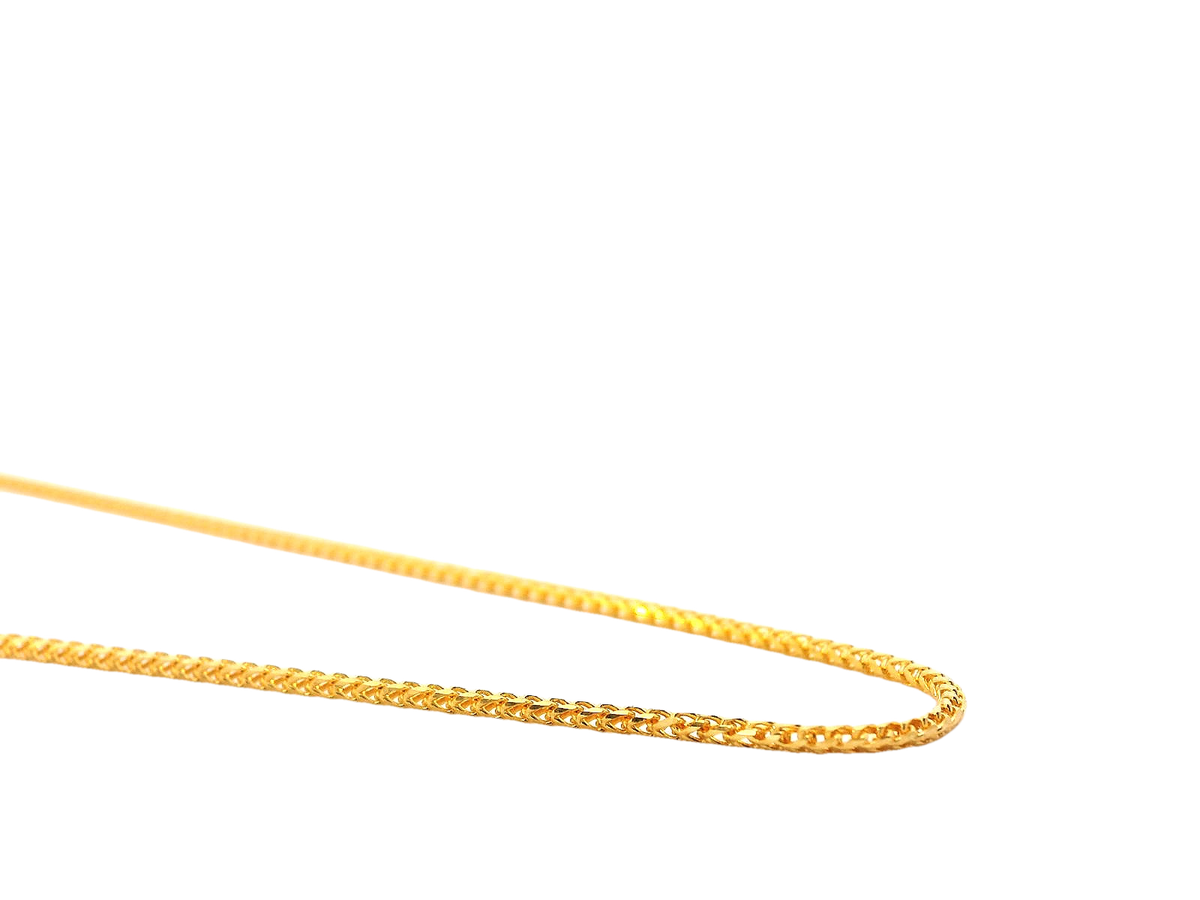 22K Yellow Gold Sleek Chain – 20 Inches