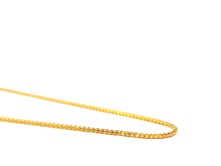 22K Yellow Gold Sleek Chain – 20 Inches