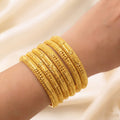 22K Yellow Gold Traditional Bangles Set – Timeless Heritage Elegance