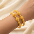 22K Yellow Gold Traditional Screw Open Bangles – Timeless Heritage Design