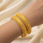 22K Yellow Gold Traditional Screw Open Bangles – Timeless Heritage Elegance