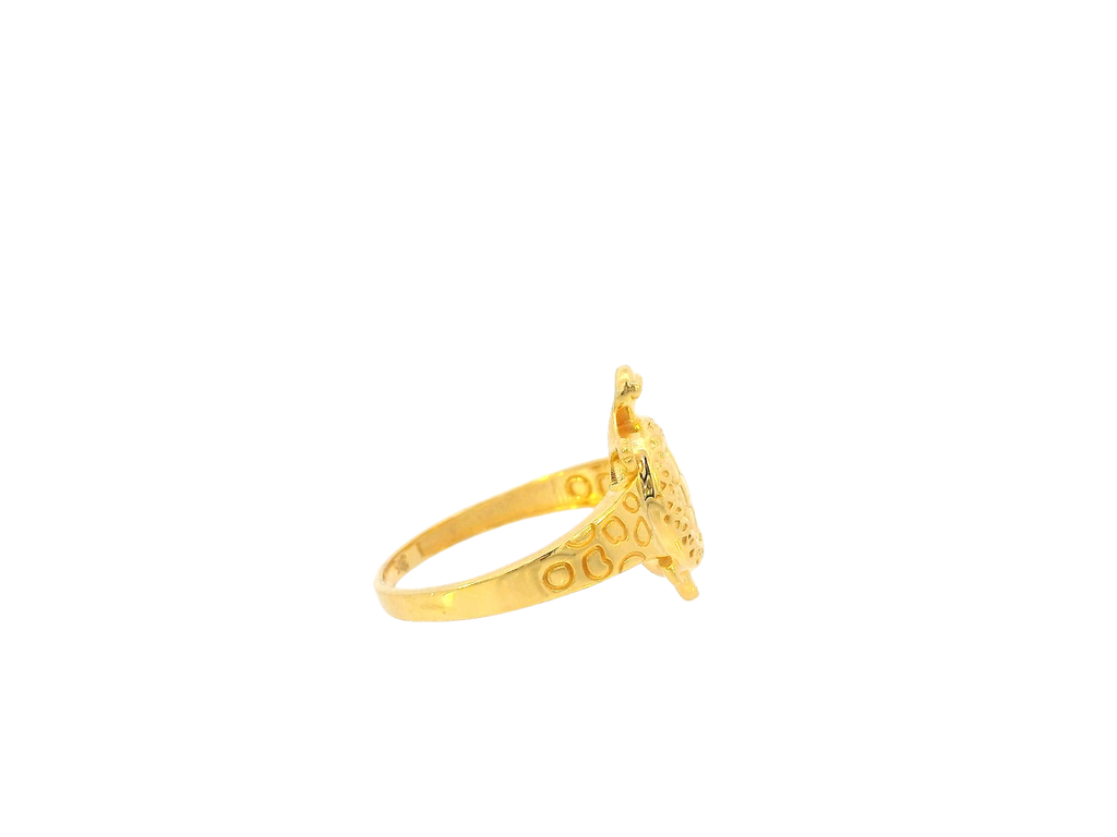 22K Yellow Gold Turtle Design Ring