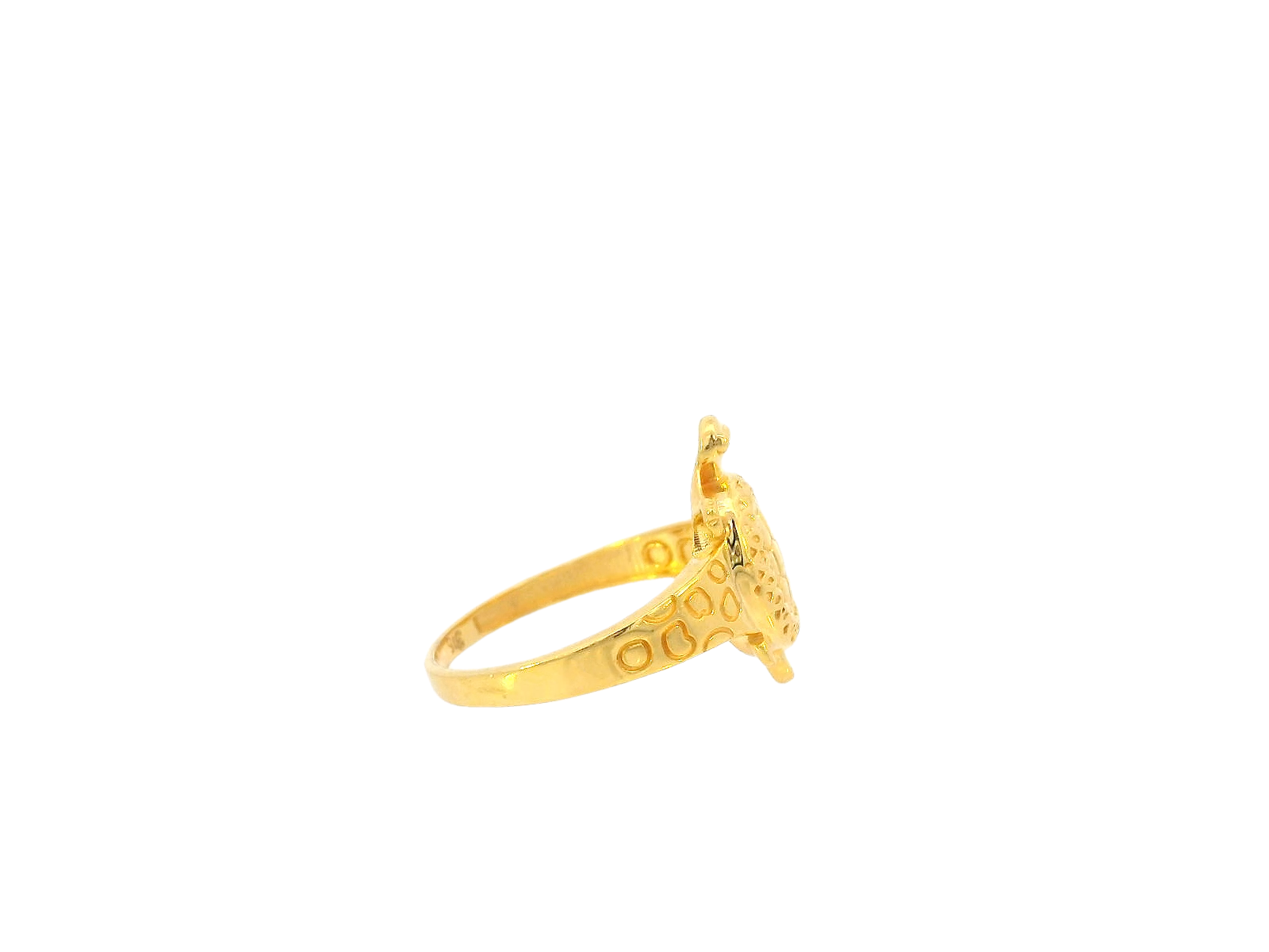 22K Yellow Gold Turtle Design Ring