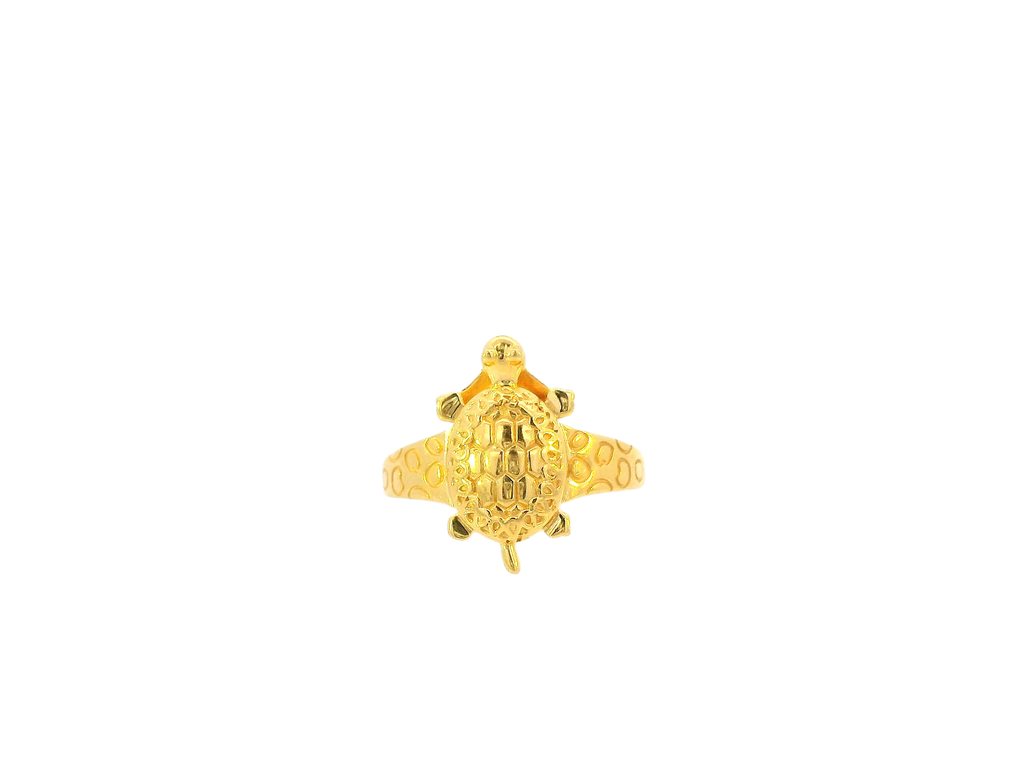 22K Yellow Gold Turtle Design Ring