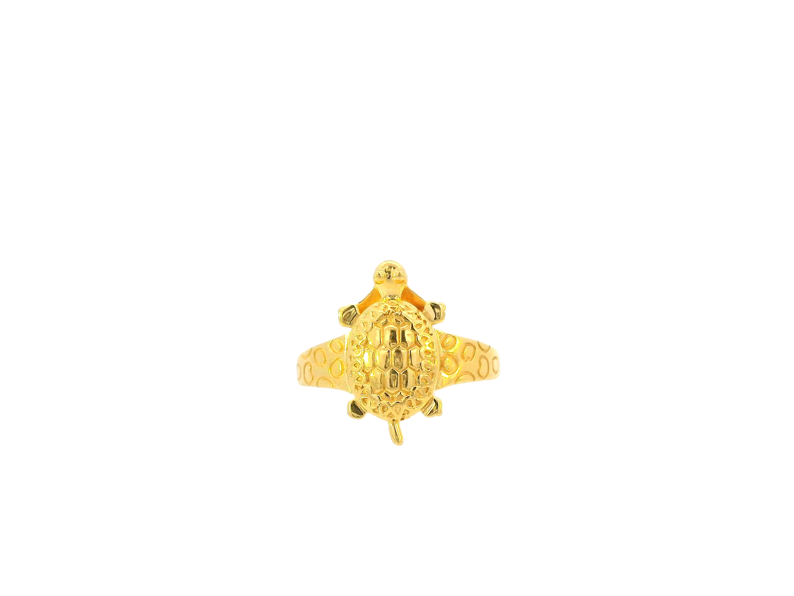 22K Yellow Gold Turtle Design Ring