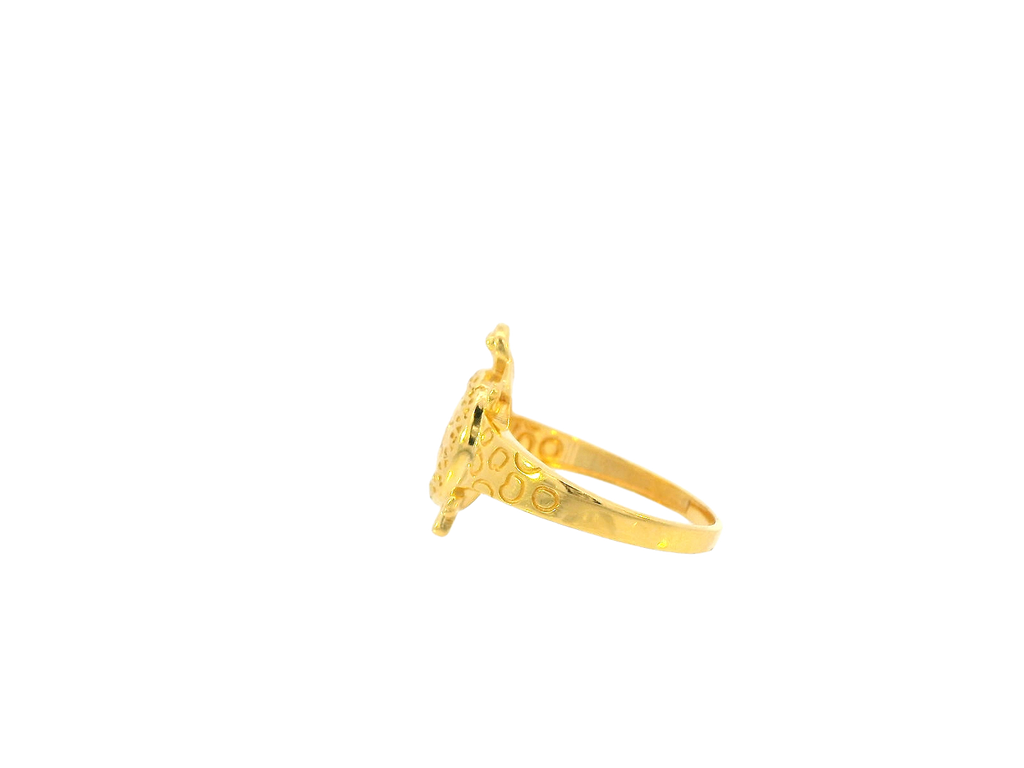 22K Yellow Gold Turtle Design Ring