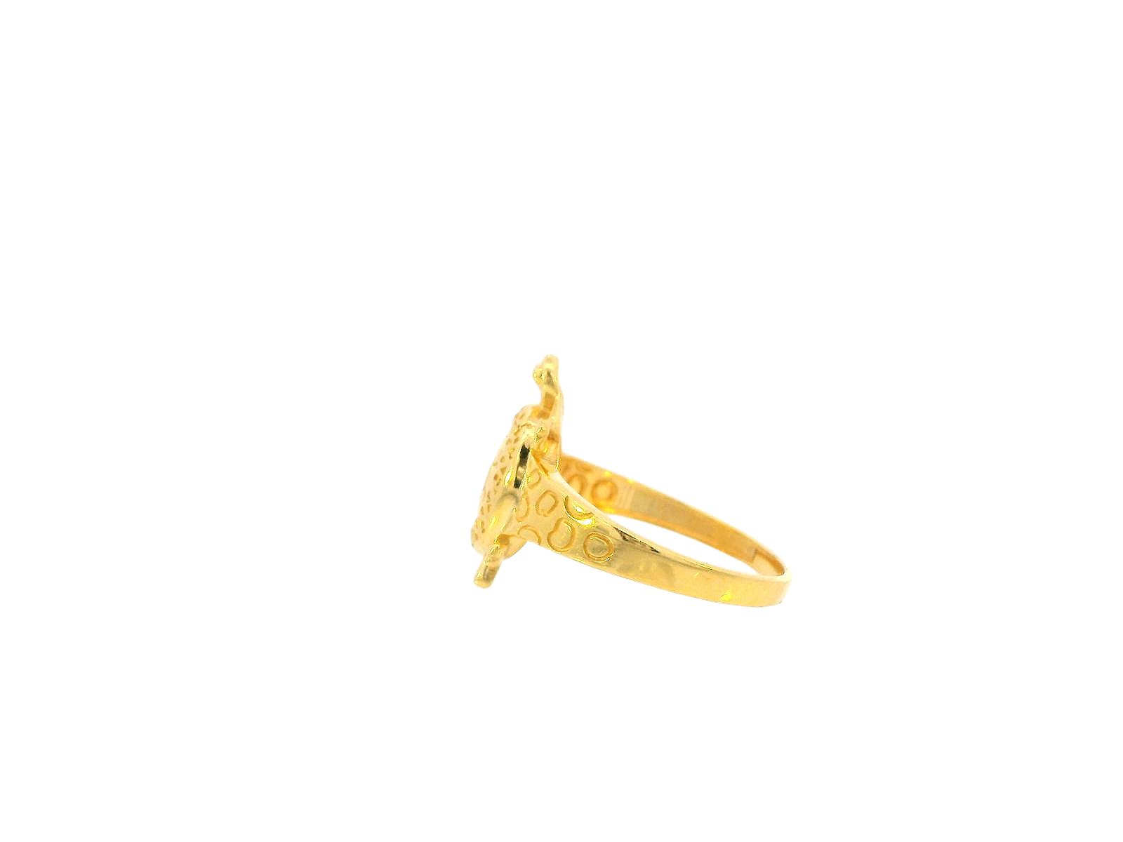 22K Yellow Gold Turtle Design Ring