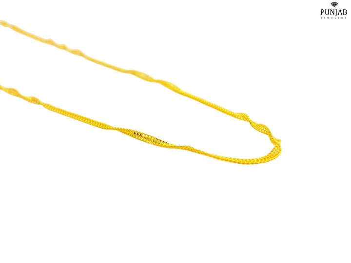 22K Yellow Gold Twisted Chain Necklace