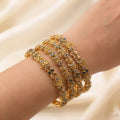 22K Yellow Gold Two Tone Bangles – Luxurious Dual Finish Design