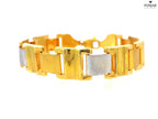 22K Yellow & White Gold Panther Motif Bracelet with Lobster Lock