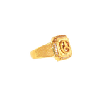 22K Yellow Gold Men’s Stone Ring with Cubic Zirconia – 7g, Size 10