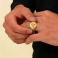 Fancy 22K Yellow Gold Men’s Ring – 7.1g, Size 11.5