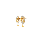 22K Yellow Gold CZ Stud Earrings | Premium Stone Tops