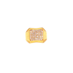 22K Yellow Gold Men’s Stone Ring with Cubic Zirconia (5.7 Grams) – Classic & Elegant