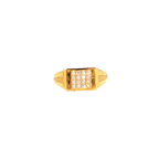 Delicate 22K Yellow Gold Cubic Zirconia Ring – 3.0g Lightweight Elegance