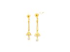 22k Gold Hanging Earrings with Bell Drop Design