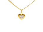 22k Gold Heart-Shaped Jewelry Set with Earrings, Pendant, and Ring
