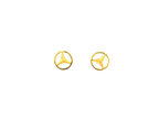 22k Gold Polished Yellow Finish Cubic Zirconia Stud Earrings