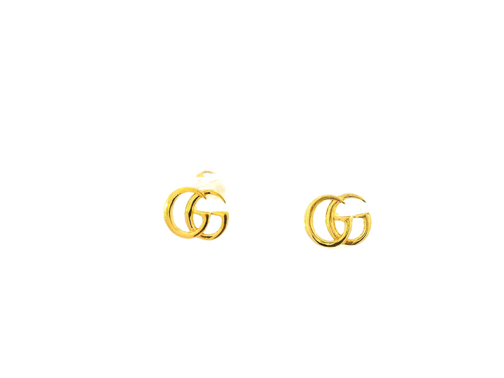 22k Gold Polished Yellow Finish Cubic Zirconia Stud Earrings