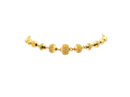 22k Gold Yellow Finish Beaded Bracelet with U Lock