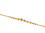 22k Gold Yellow Finish Beaded Bracelet with U Lock
