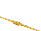 22k Gold Yellow Finish Bracelet with Intricate Detailing and U Lock