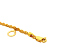 22k Gold Yellow Finish Charm Bracelet with Lobster Lock
