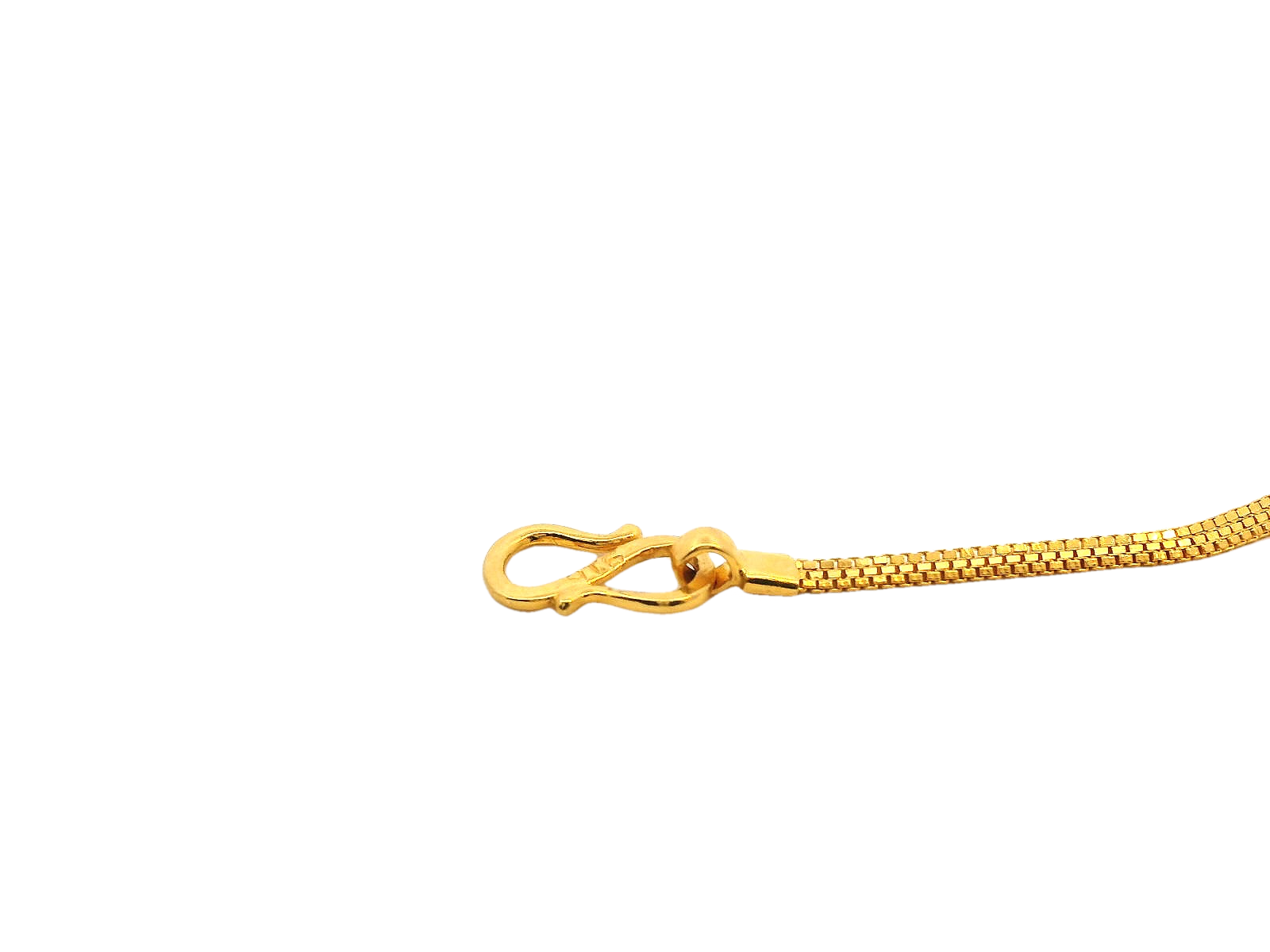 22k Gold Yellow Finish Cubic Zirconia Bracelet with S Lock