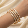22k Two-Tone Yellow Gold Bangle