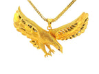 22k Yellow Gold Eagle Pendant with Intricate Wing Detail