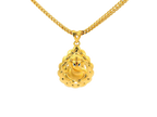 22k Yellow Gold Ganesh Pendant with Cubic Zirconia Accents