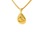 22k Yellow Gold Ganesh Pendant with Cubic Zirconia Accents