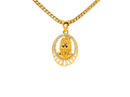 22k Yellow Gold Krishna Pendant with Cubic Zirconia Accents