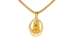 22k Yellow Gold Krishna Pendant with Cubic Zirconia Accents