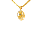 22k Yellow Gold Krishna Pendant with Cubic Zirconia Accents