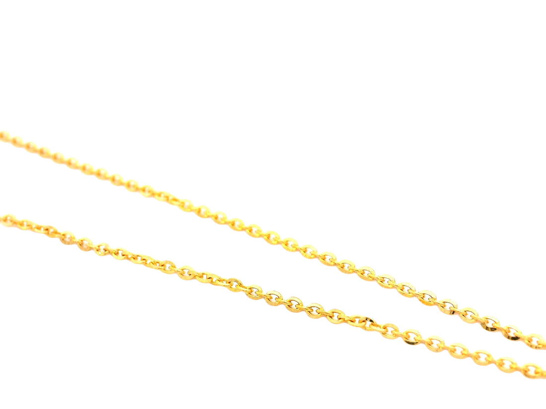 22k Yellow Gold Pendant Necklace with Cubic Zirconia