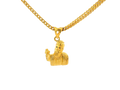22k Yellow Gold Saint Pendant with Intricate Detailing