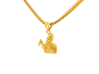 22k Yellow Gold Saint Pendant with Intricate Detailing