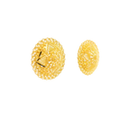 22K Yellow Gold Traditional Stud Earrings | Heavy Luxury Polished Tops