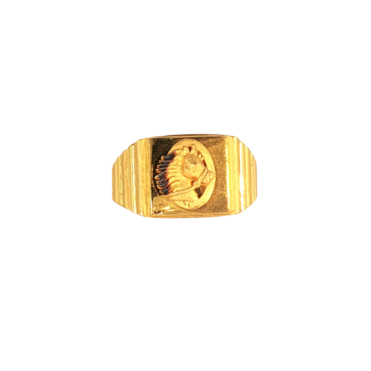 Fancy 22K Yellow Gold Men’s Ring – 6.7g, Size 10