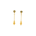 22K Yellow Gold Fancy Stud Earrings | Elegant Polished Tops
