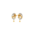 22K Yellow Gold CZ Stud Earrings | Premium Stone Tops