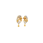 22K Yellow Gold CZ Stud Earrings | Premium Stone Tops