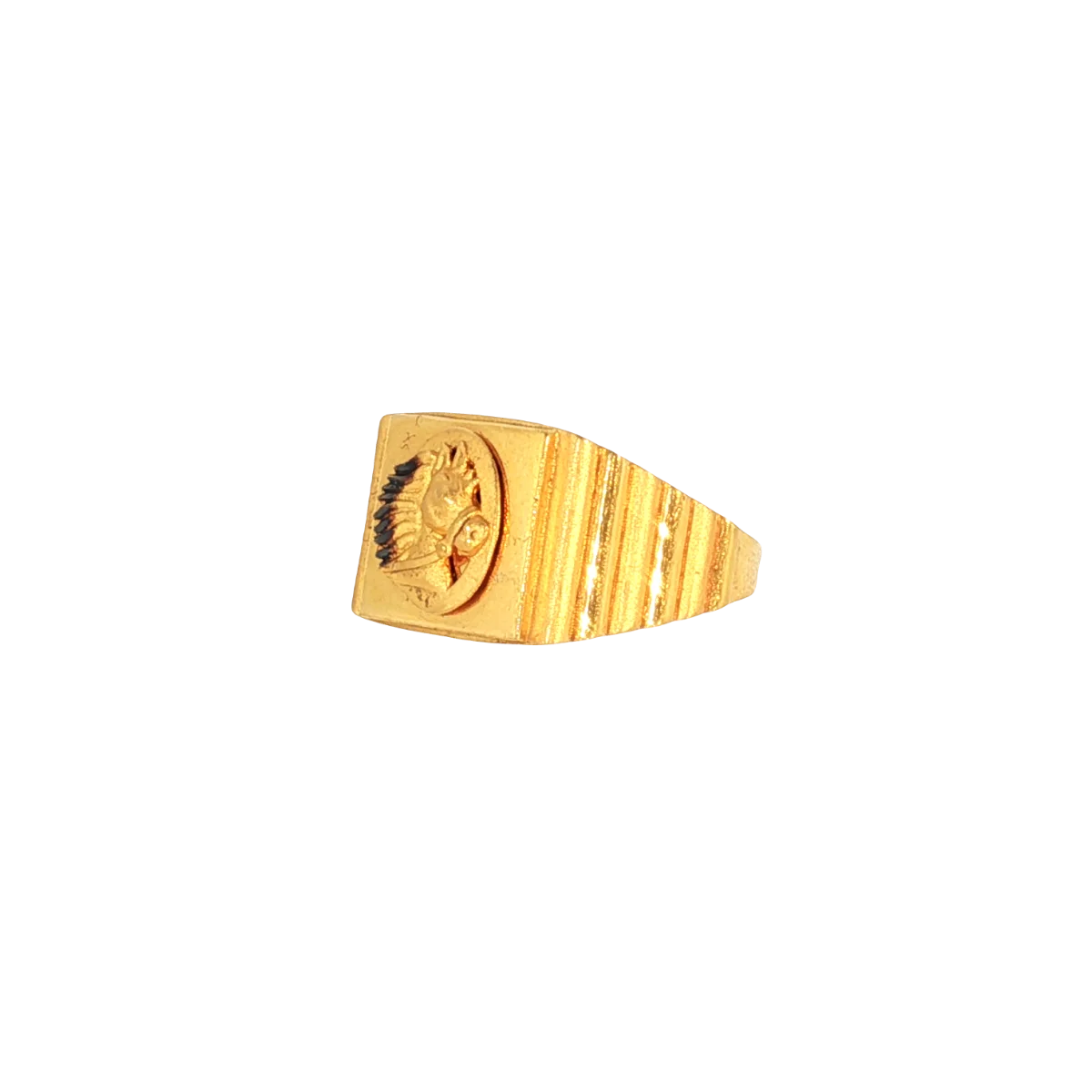 Fancy 22K Yellow Gold Men’s Ring – 6.7g, Size 10
