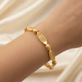 22K Yellow Gold Designer-Inspired Bangle Set (2 Pcs)